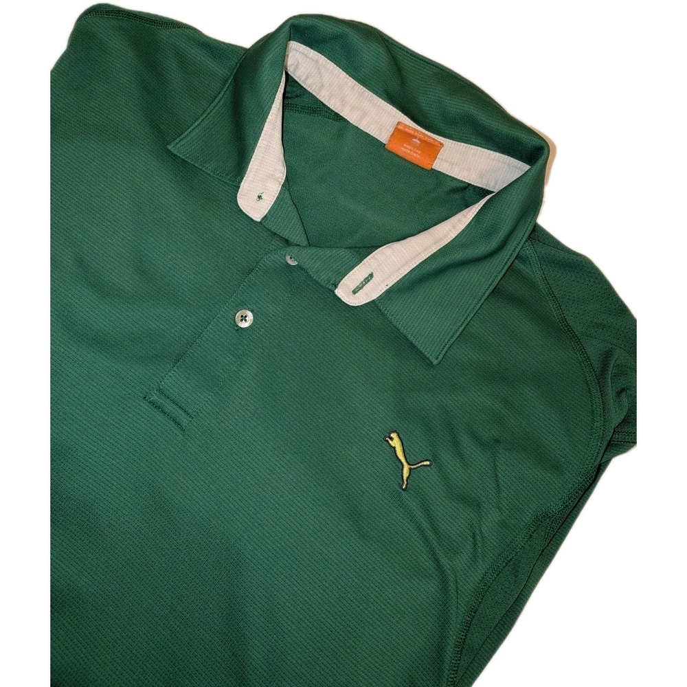 Puma Moisture Wicking Dri Style Golf Polo Shirt Men XXL Green Vent Performance